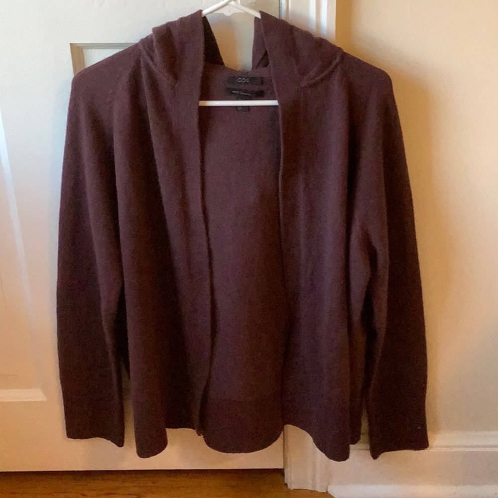 COS Women's Pure Cashmere Cardigan Sweater/Hoodie SMALL.